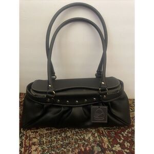 Black Faux‎ Leather Handbag